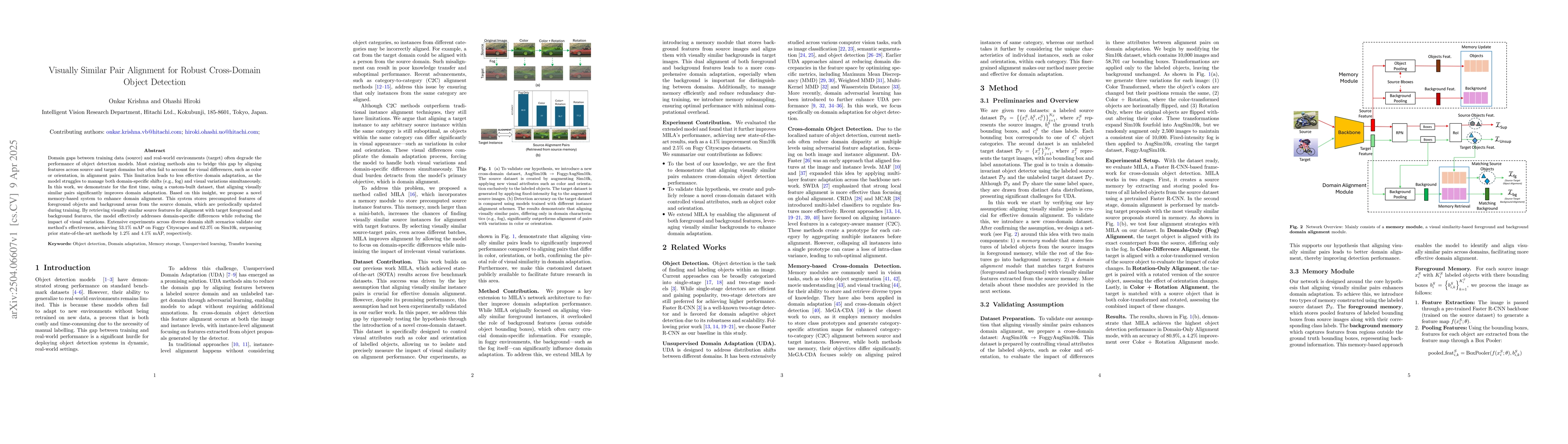Thumbnail for Visually Similar Pair Alignment for Robust Cross-Domain Object Detection