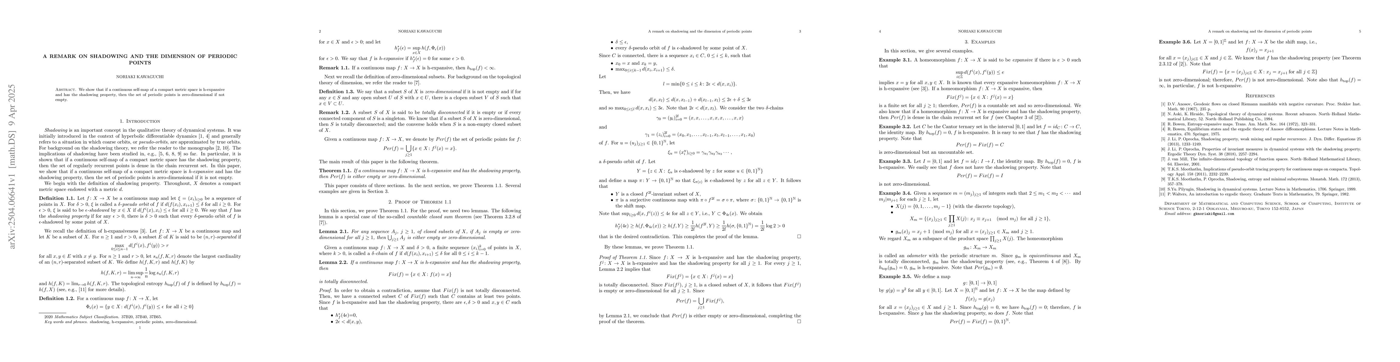 Thumbnail for A remark on shadowing and the dimension of periodic points