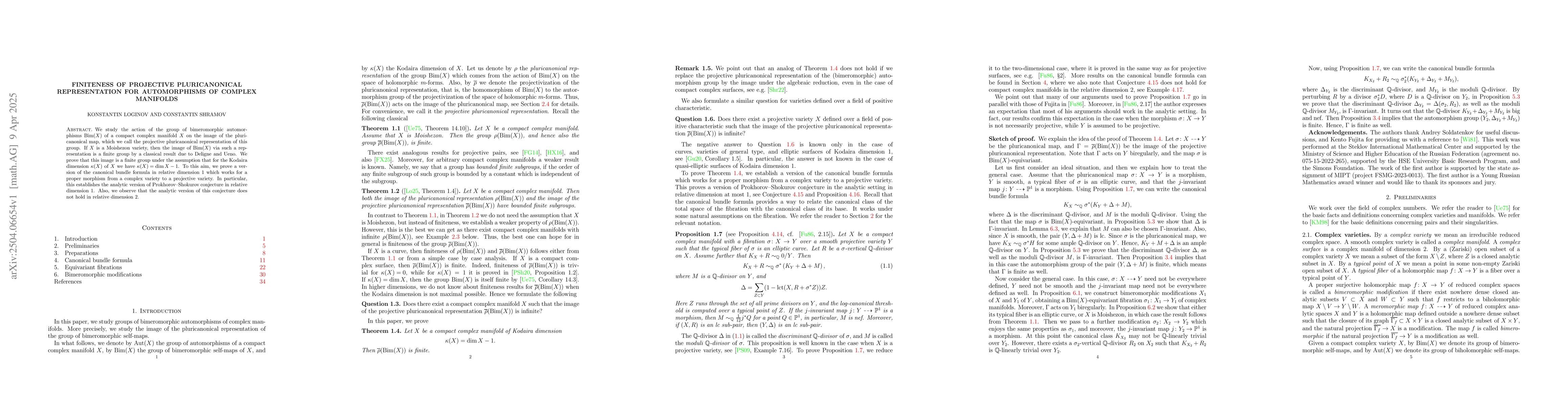 Thumbnail for Finiteness of projective pluricanonical representation for automorphisms
  of complex manifolds