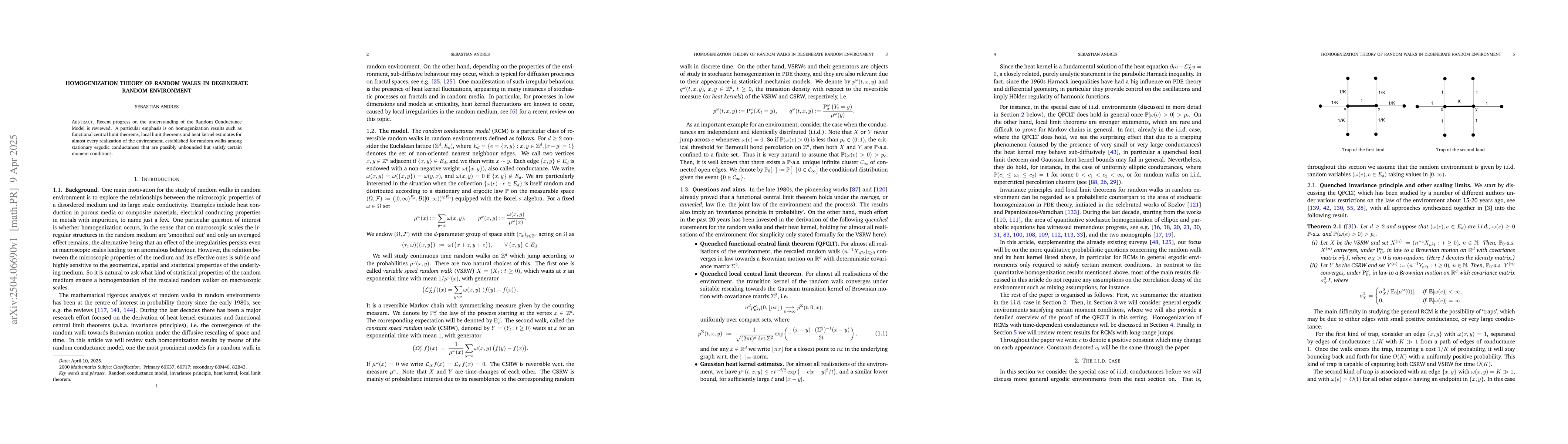 Thumbnail for Homogenization theory of random walks in degenerate random environment