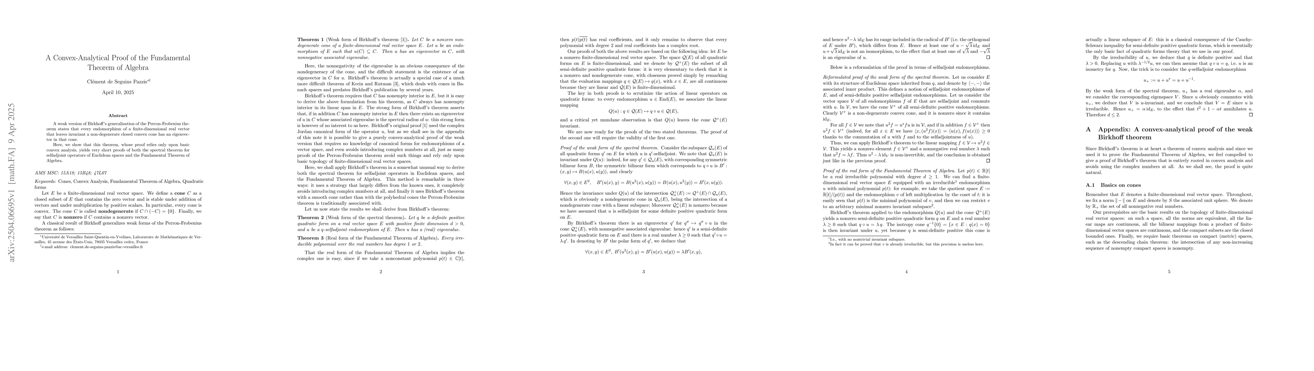 Thumbnail for A Convex-Analytical Proof of the Fundamental Theorem of Algebra