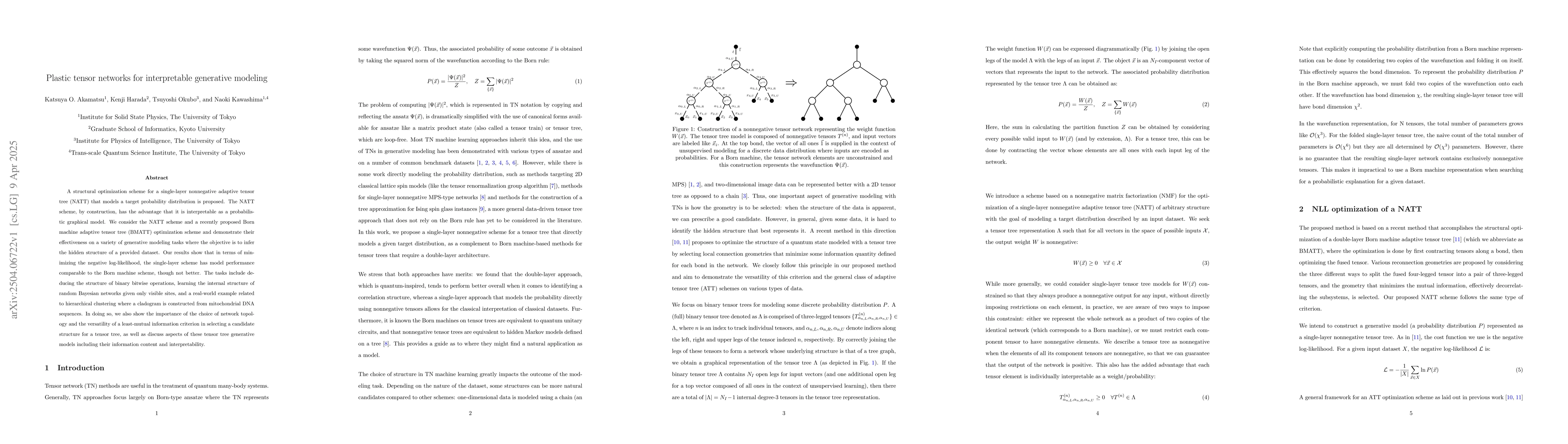 Thumbnail for Plastic tensor networks for interpretable generative modeling
