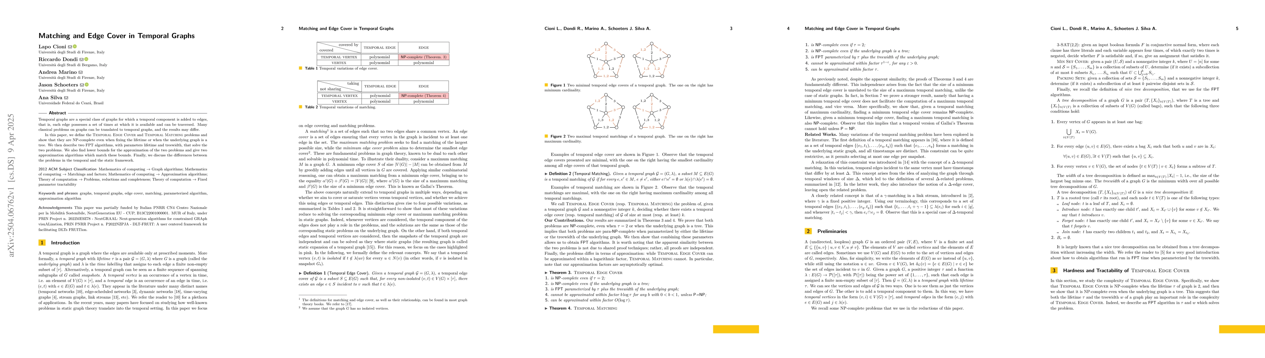 Thumbnail for Matching and Edge Cover in Temporal Graphs