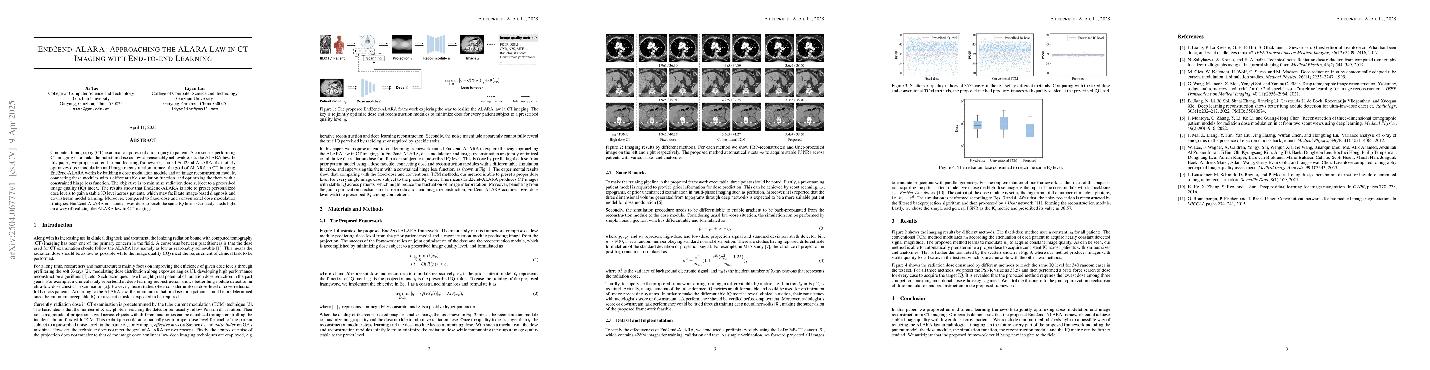 Thumbnail for End2end-ALARA: Approaching the ALARA Law in CT Imaging with End-to-end
  Learning