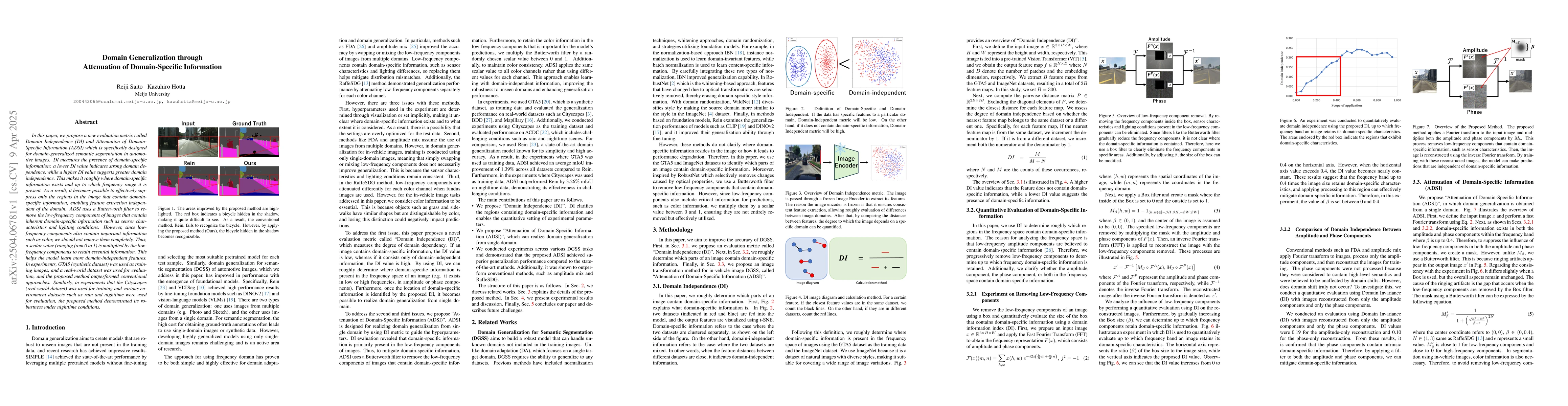 Thumbnail for Domain Generalization through Attenuation of Domain-Specific Information