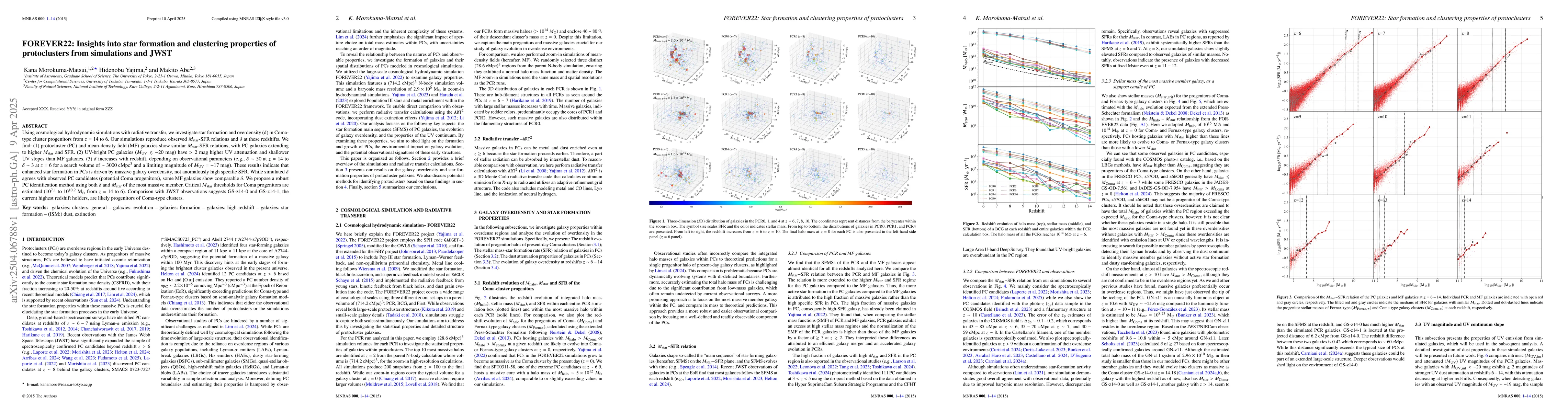 Thumbnail for FOREVER22: Insights into star formation and clustering properties of
  protoclusters from simulations and JWST
