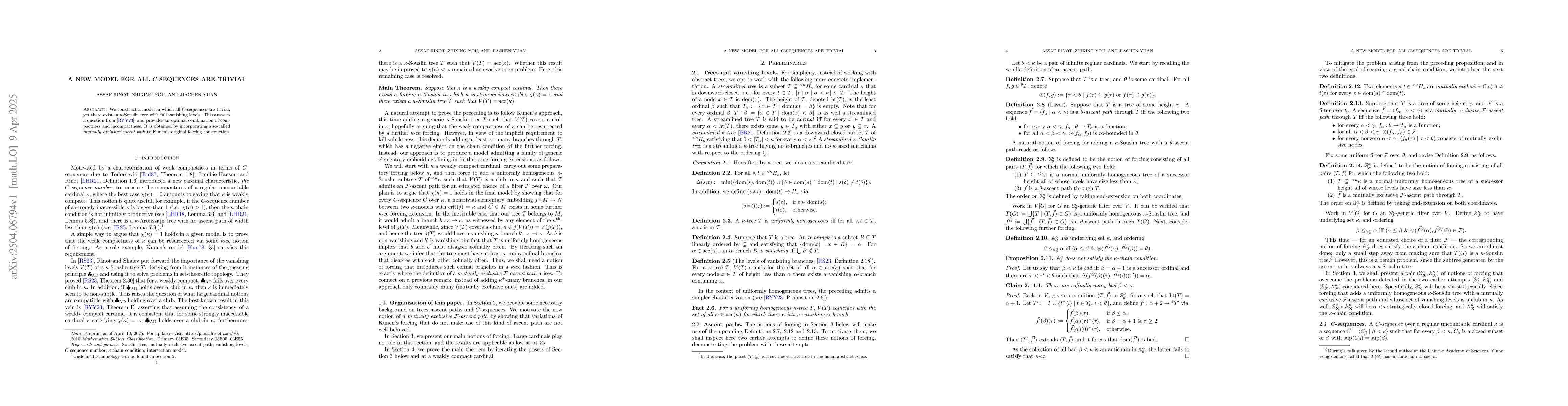 Thumbnail for A new model for all $C$-sequences are trivial