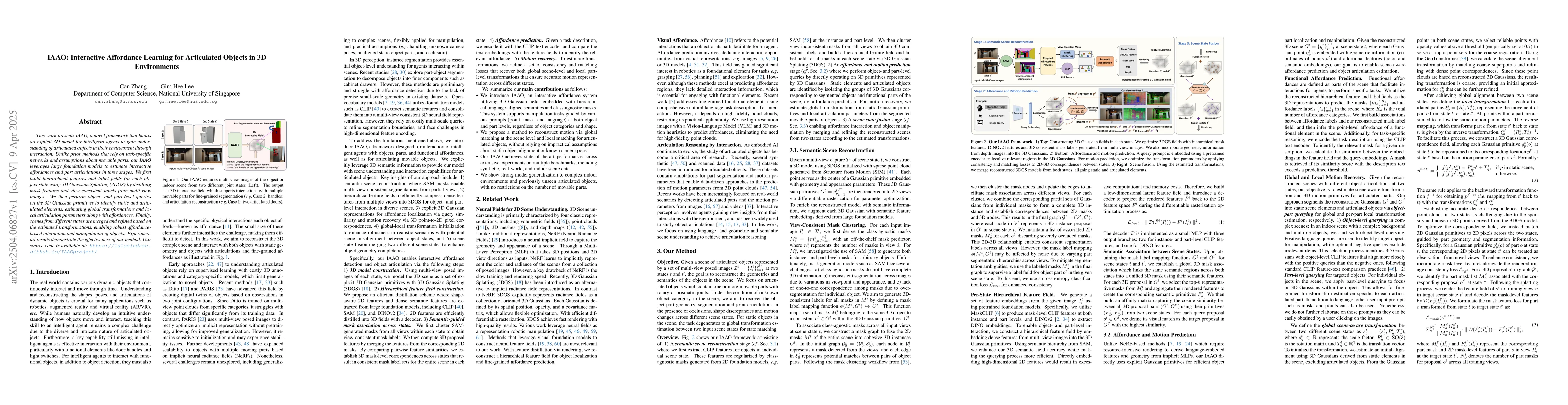 Thumbnail for IAAO: Interactive Affordance Learning for Articulated Objects in 3D
  Environments