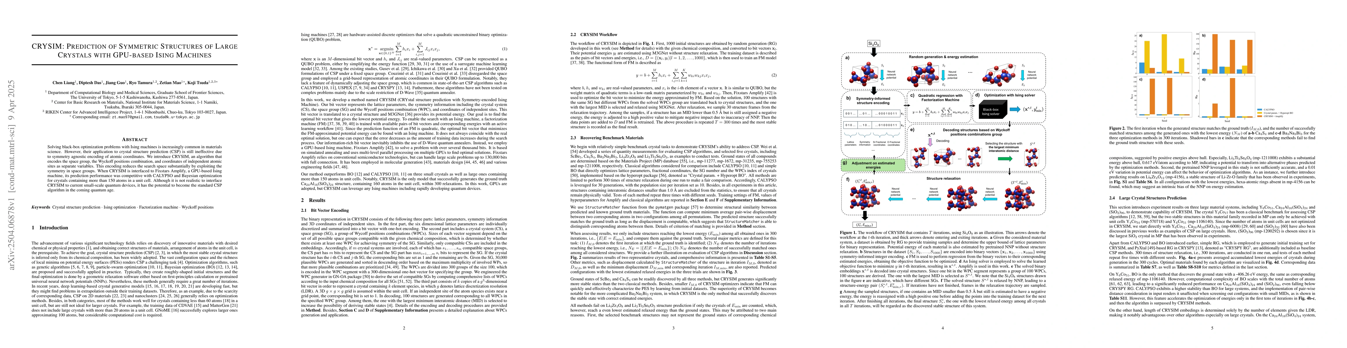 Thumbnail for CRYSIM: Prediction of Symmetric Structures of Large Crystals with
  GPU-based Ising Machines