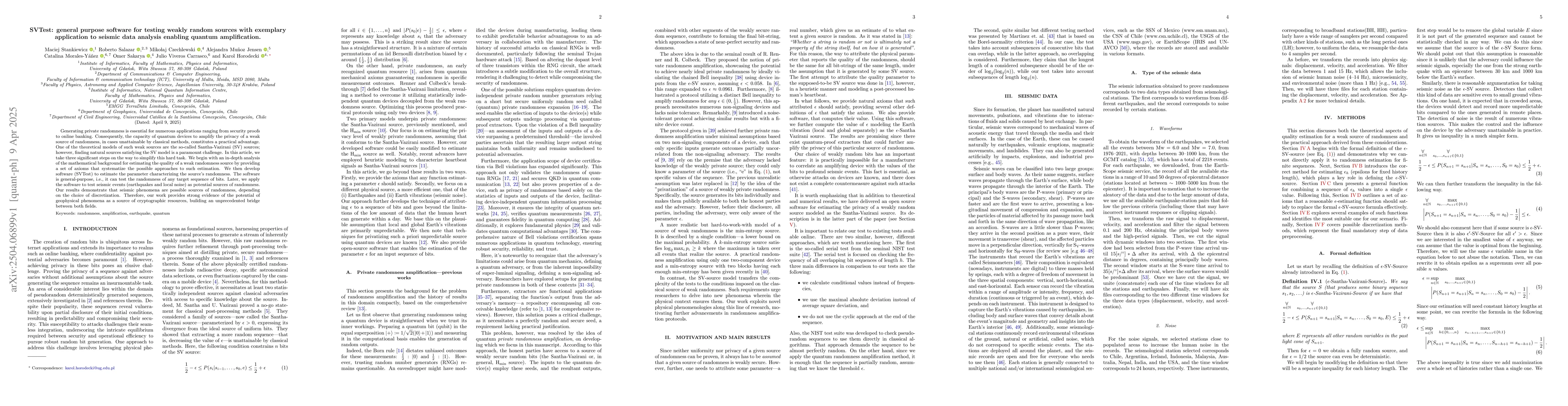 Thumbnail for SVTest: general purpose software for testing weakly random sources with
  exemplary application to seismic data analysis enabling quantum amplification