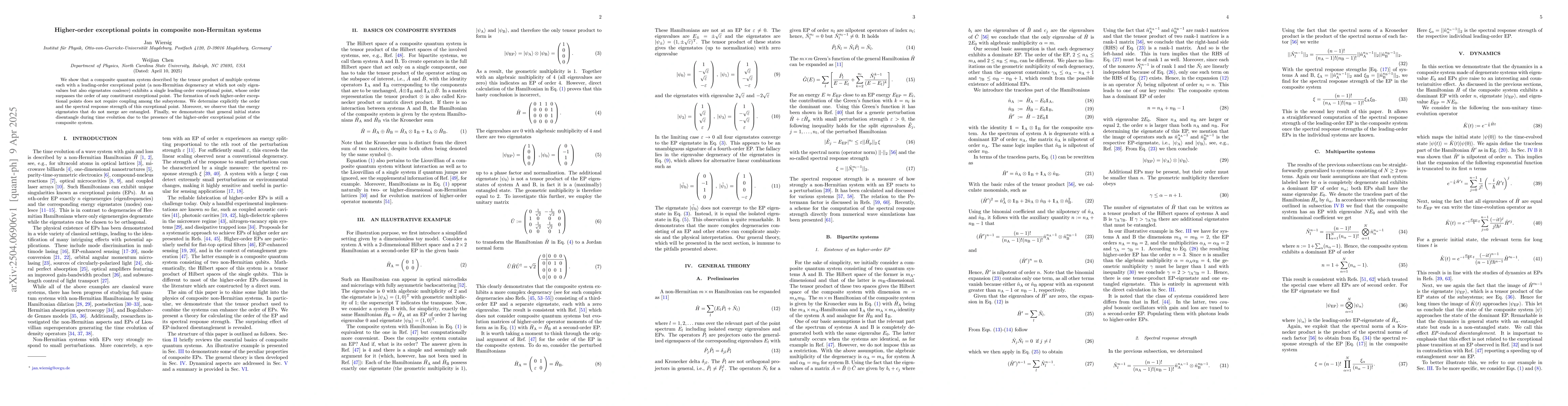 Thumbnail for Higher-order exceptional points in composite non-Hermitan systems