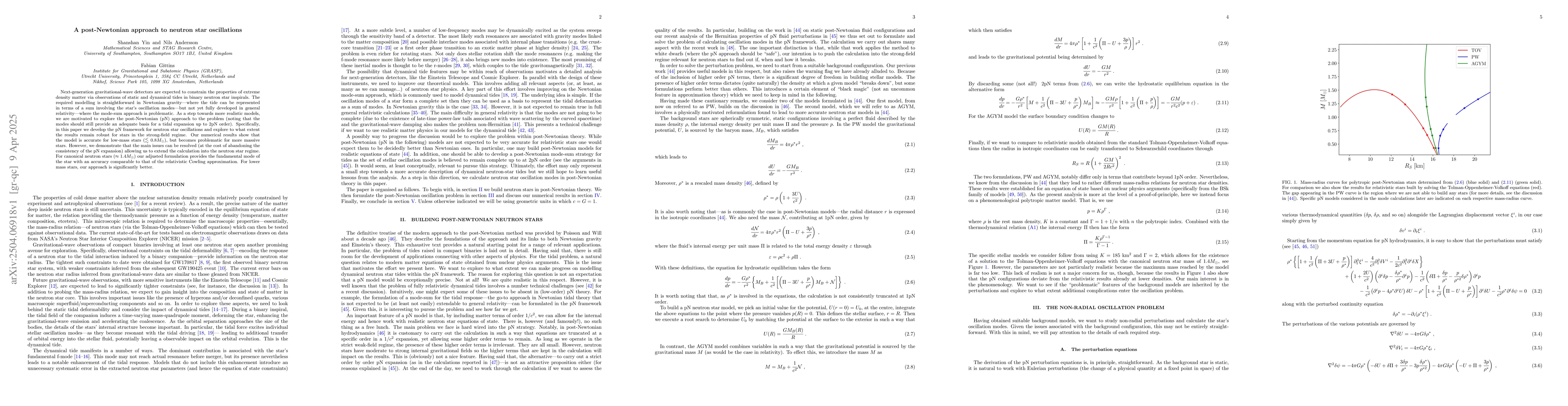 Thumbnail for A post-Newtonian approach to neutron star oscillations