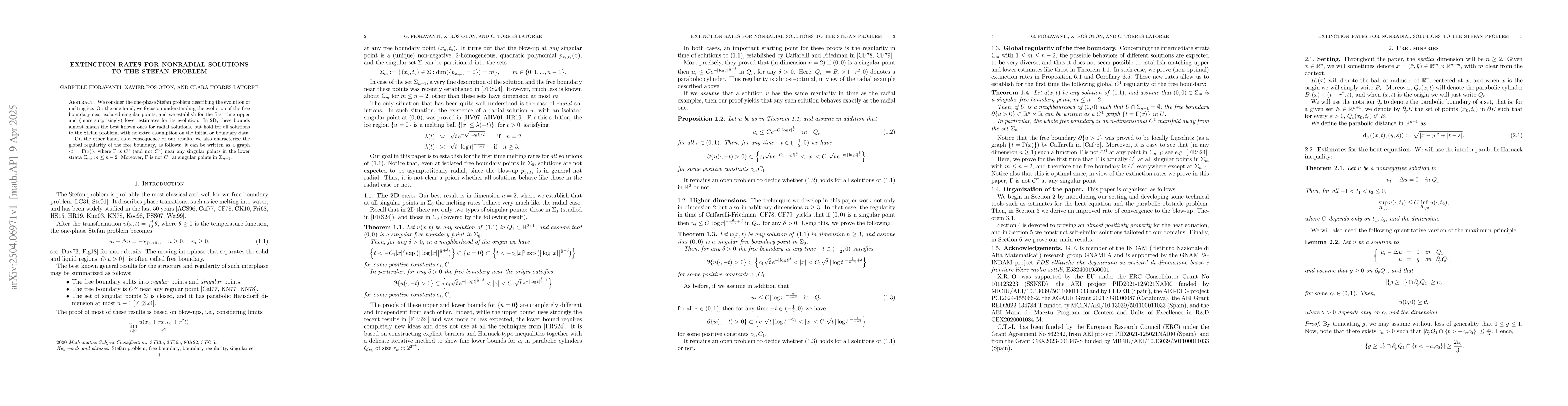 Thumbnail for Extinction rates for nonradial solutions to the Stefan problem