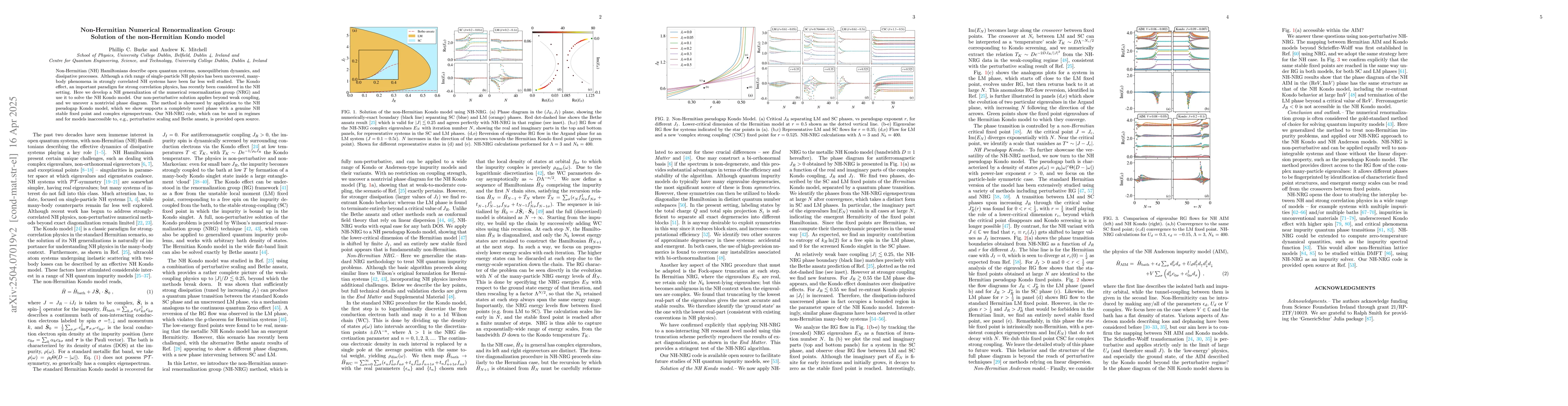 Thumbnail for Non-Hermitian Numerical Renormalization Group: Solution of the
  non-Hermitian Kondo model