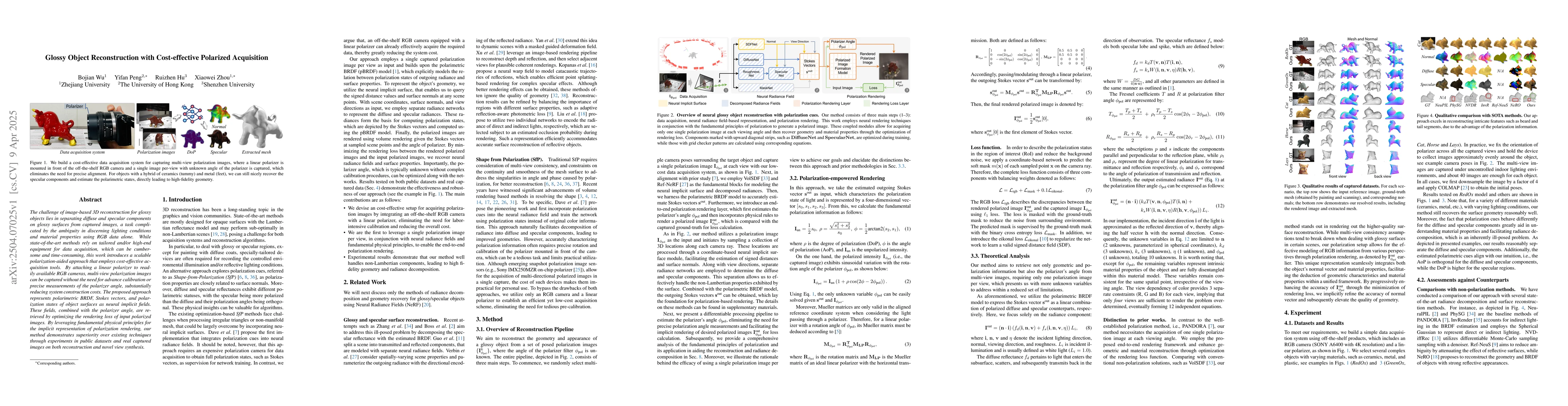 Thumbnail for Glossy Object Reconstruction with Cost-effective Polarized Acquisition