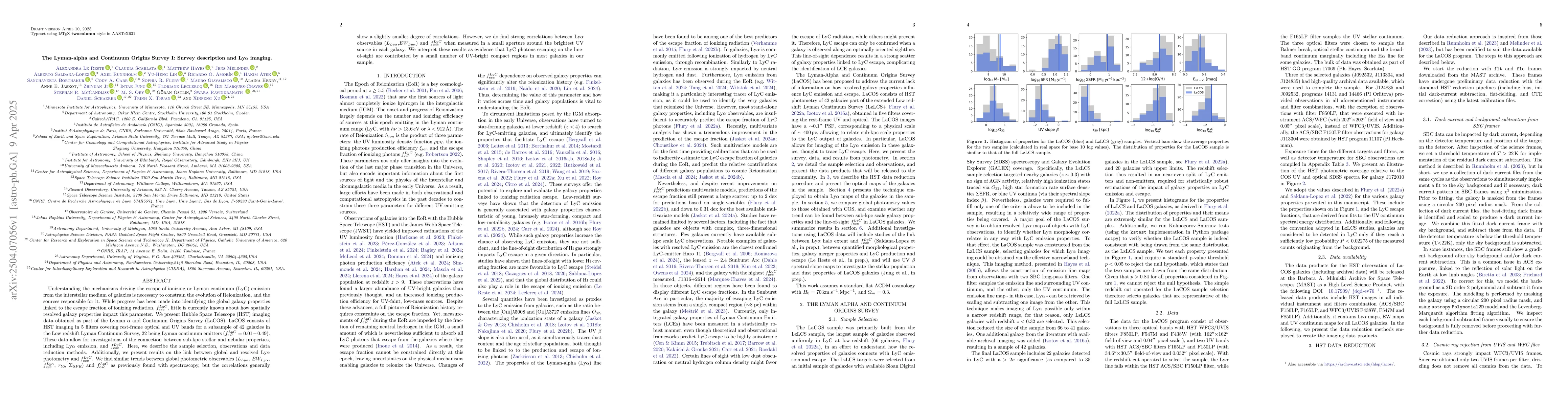Thumbnail for The Lyman-alpha and Continuum Origins Survey I: Survey description and
  Ly$α$ imaging