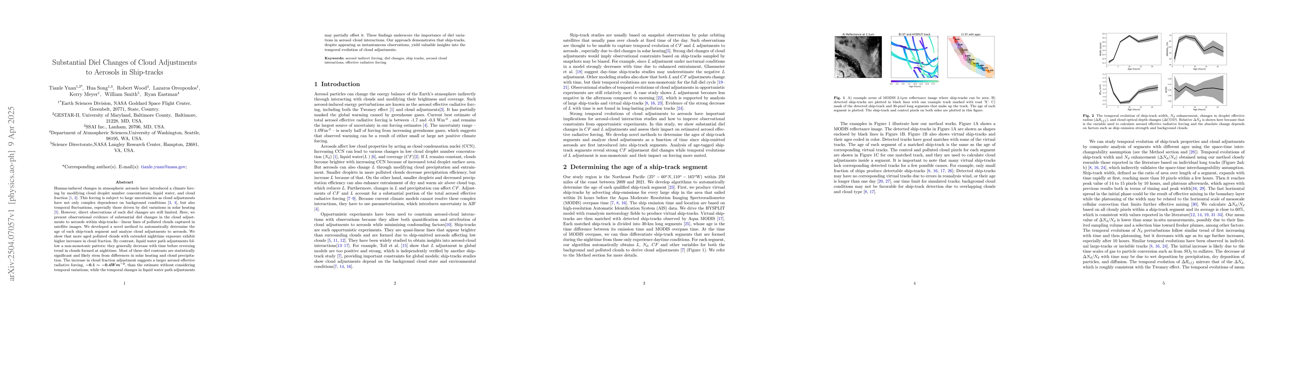 Thumbnail for Substantial Diel Changes of Cloud Adjustments to Aerosols in Ship-tracks