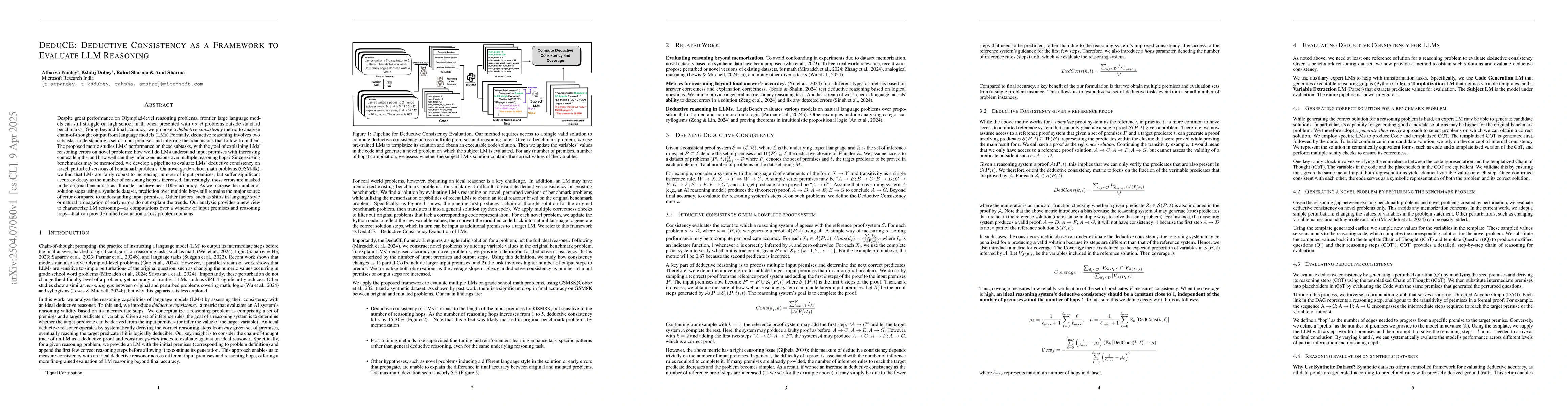 Thumbnail for DeduCE: Deductive Consistency as a Framework to Evaluate LLM Reasoning