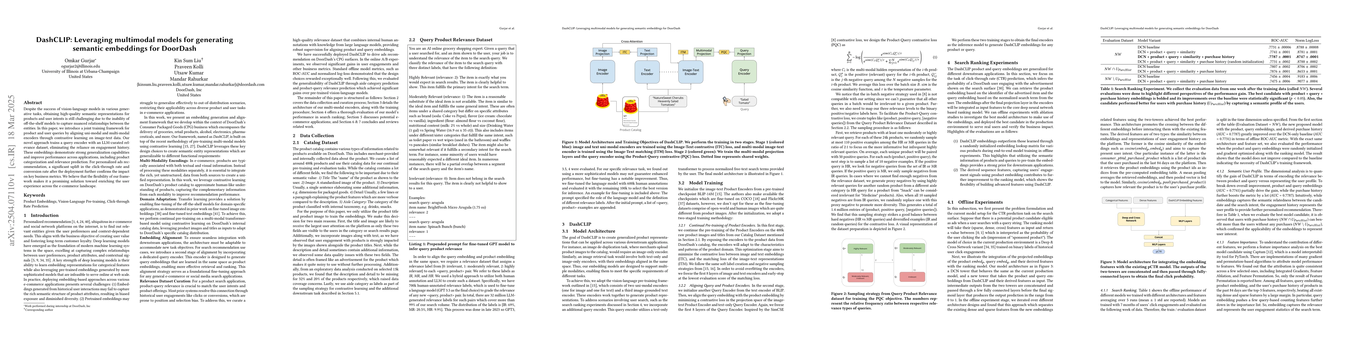 Thumbnail for DashCLIP: Leveraging multimodal models for generating semantic
  embeddings for DoorDash