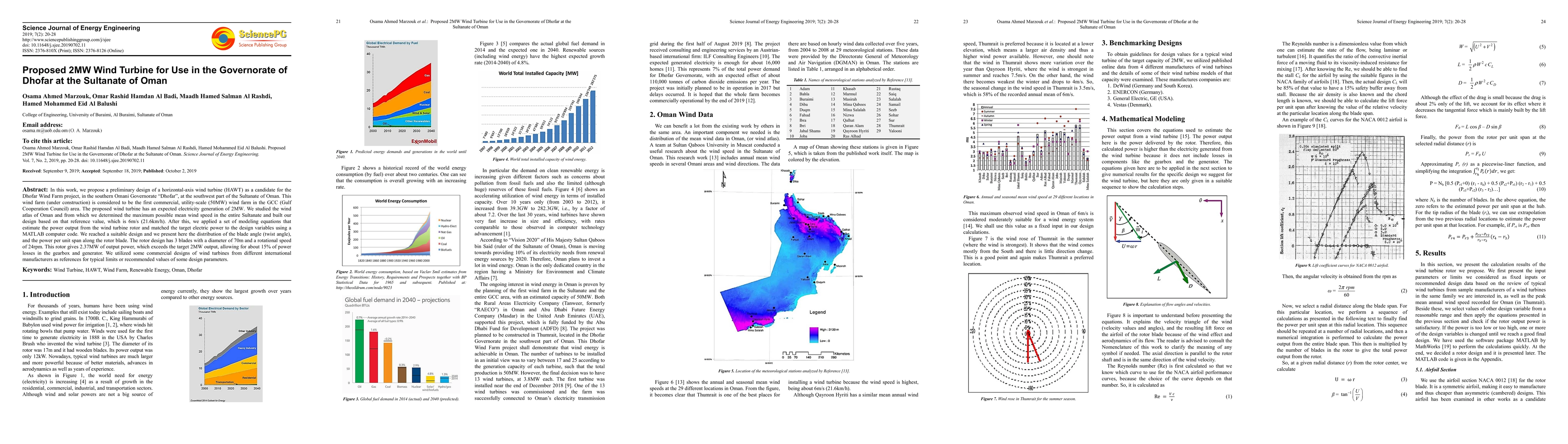 Thumbnail for Proposed 2MW Wind Turbine for Use in the Governorate of Dhofar at the
  Sultanate of Oman