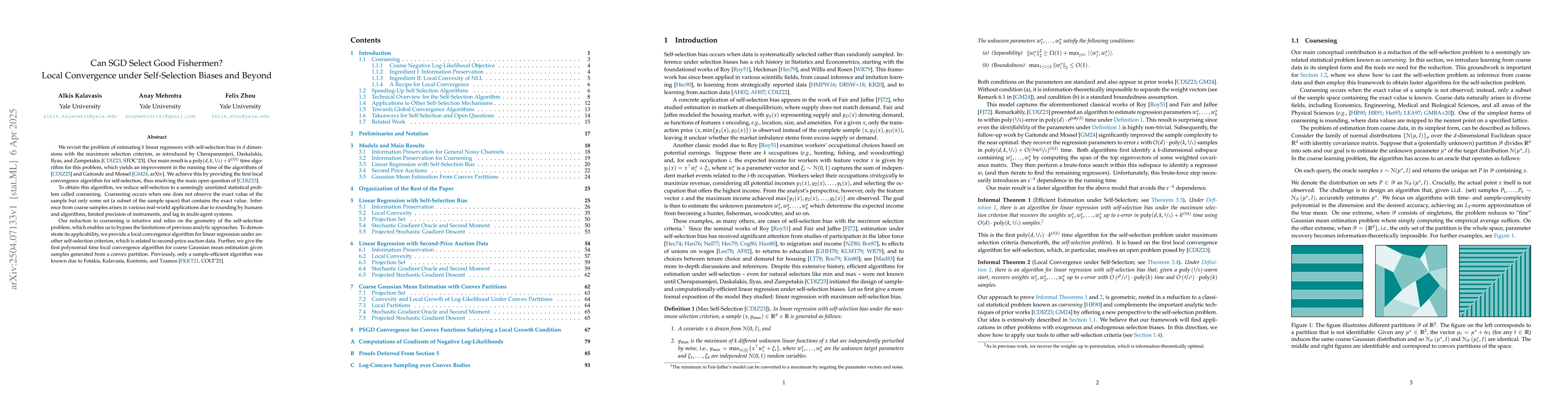 Thumbnail for Can SGD Select Good Fishermen? Local Convergence under Self-Selection
  Biases and Beyond