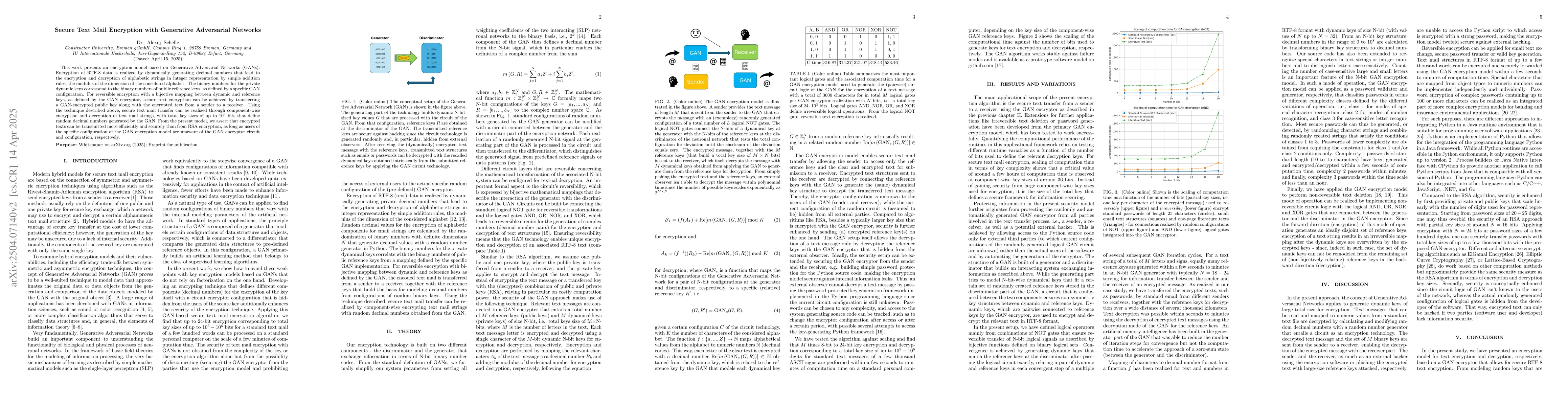 Thumbnail for Secure Text Mail Encryption with Generative Adversarial Networks