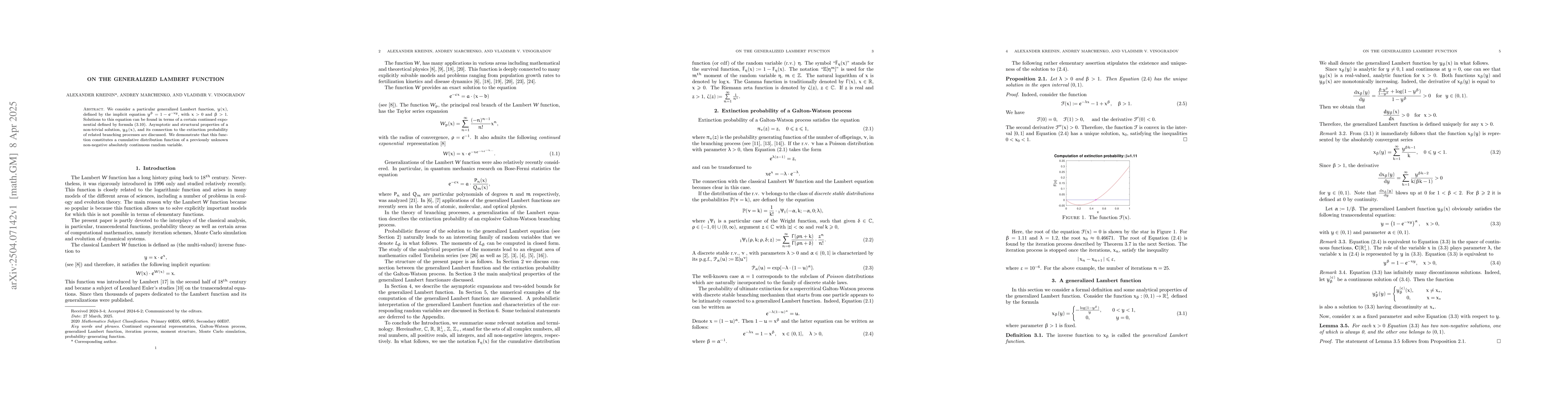 Thumbnail for On generalized Lambert function