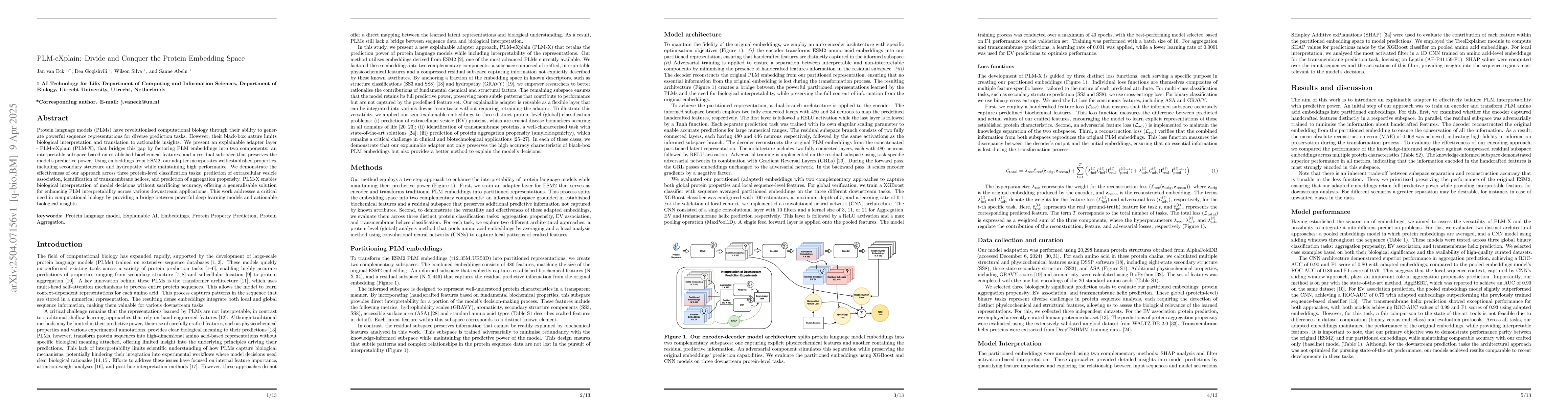 Thumbnail for PLM-eXplain: Divide and Conquer the Protein Embedding Space