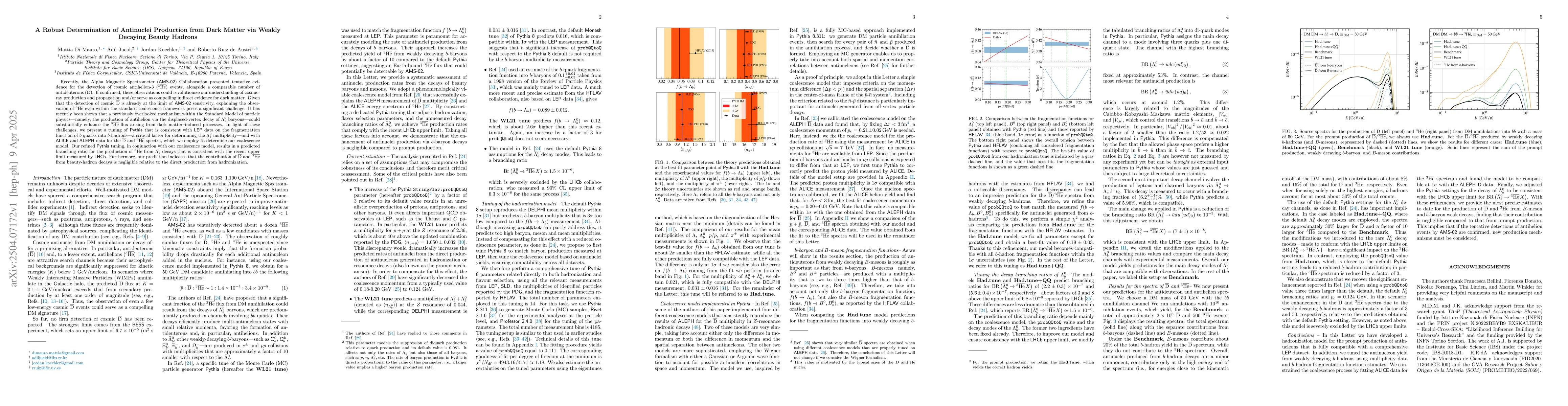 Thumbnail for A Robust Determination of Antinuclei Production from Dark Matter via
  Weakly Decaying Beauty Hadrons