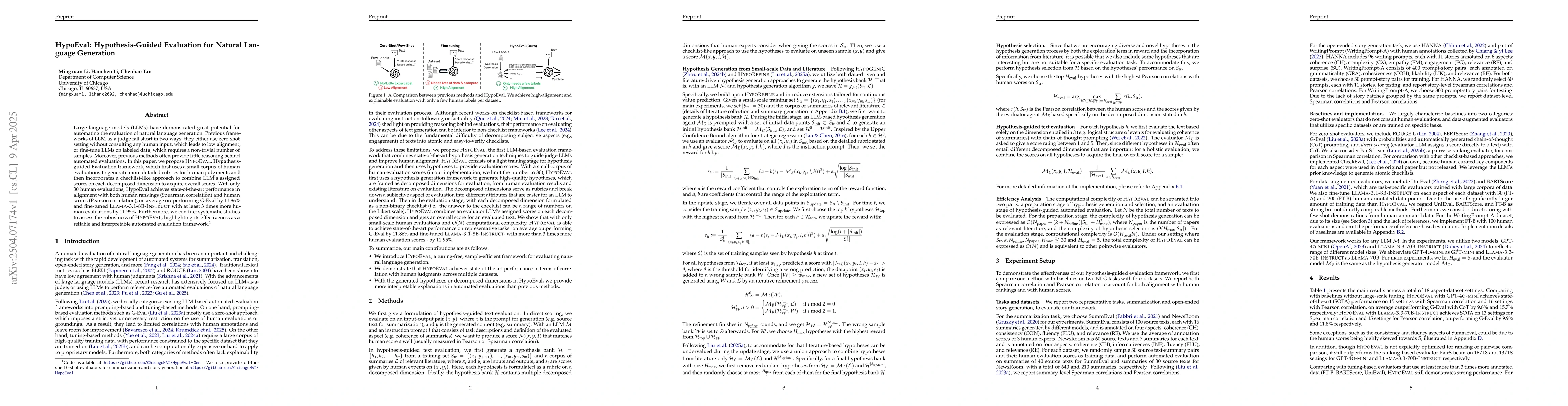 Thumbnail for HypoEval: Hypothesis-Guided Evaluation for Natural Language Generation
