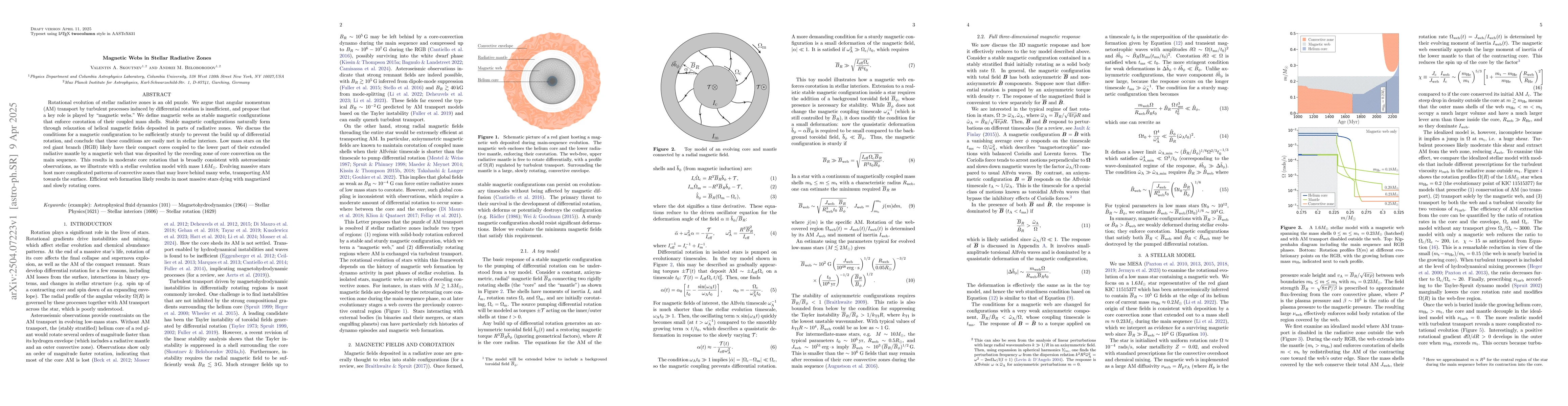 Thumbnail for Magnetic Webs in Stellar Radiative Zones