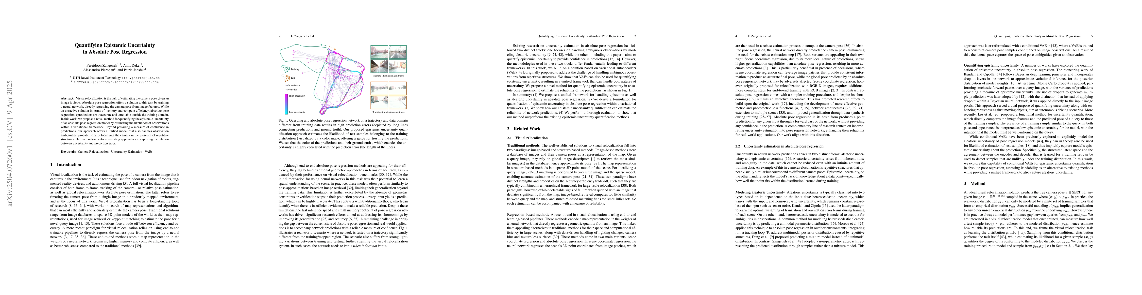 Thumbnail for Quantifying Epistemic Uncertainty in Absolute Pose Regression