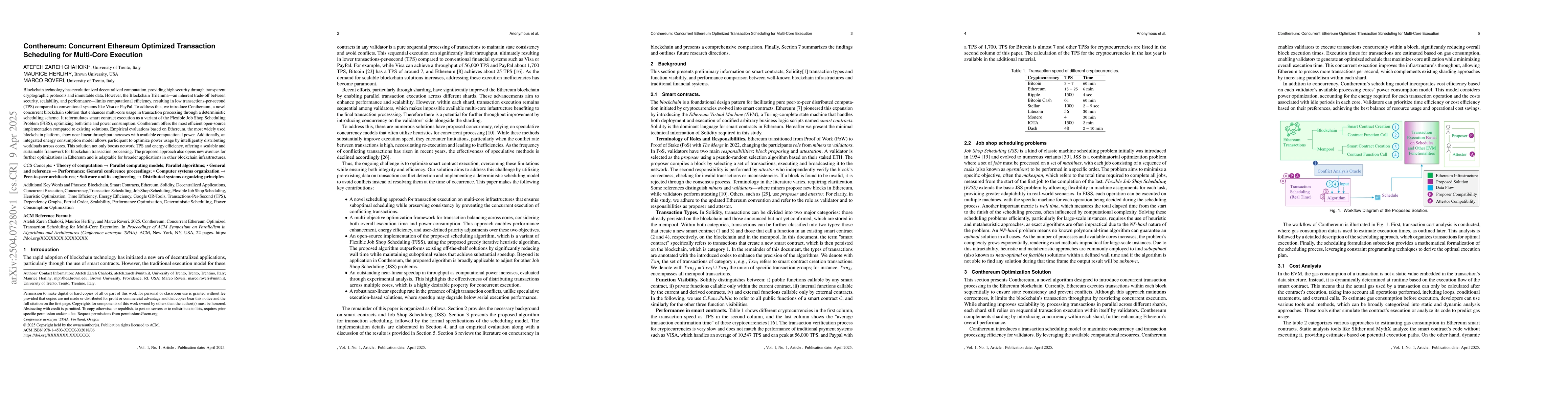 Thumbnail for Conthereum: Concurrent Ethereum Optimized Transaction Scheduling for
  Multi-Core Execution
