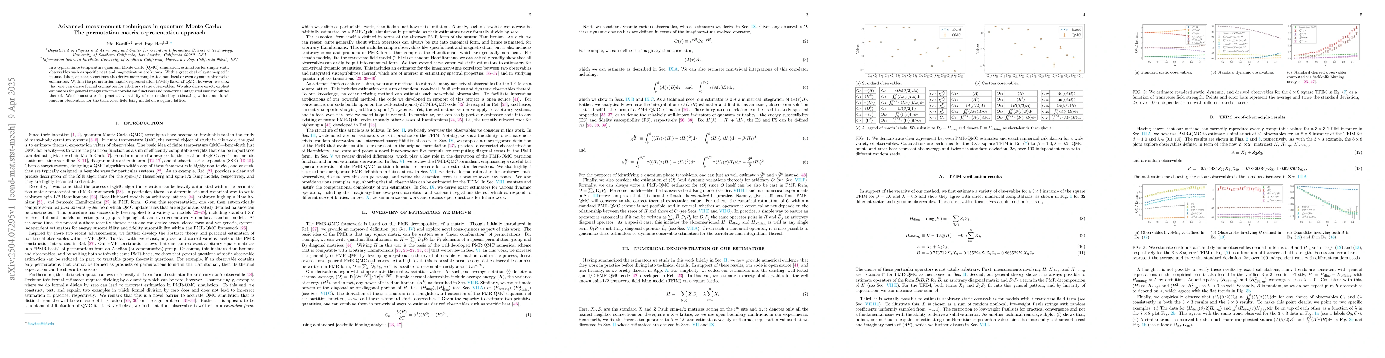 Thumbnail for Advanced measurement techniques in quantum Monte Carlo: The permutation
  matrix representation approach