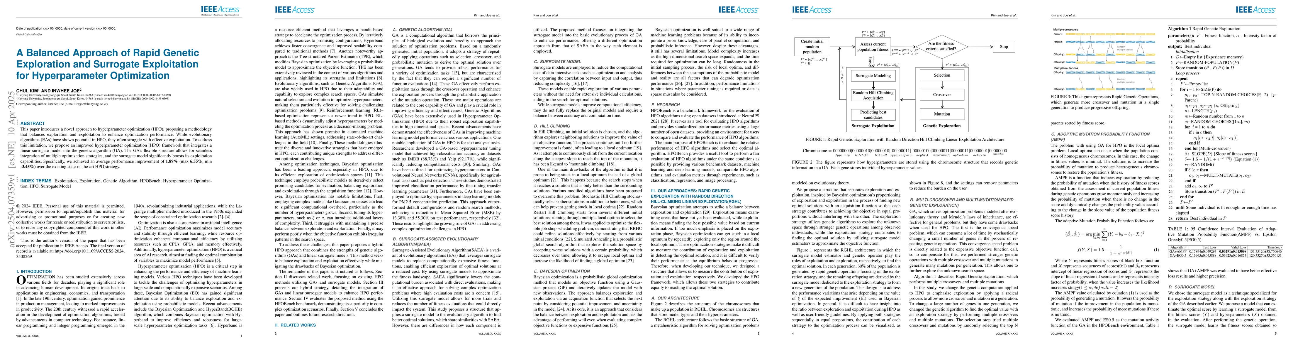 Thumbnail for A Balanced Approach of Rapid Genetic Exploration and Surrogate
  Exploitation for Hyperparameter Optimization