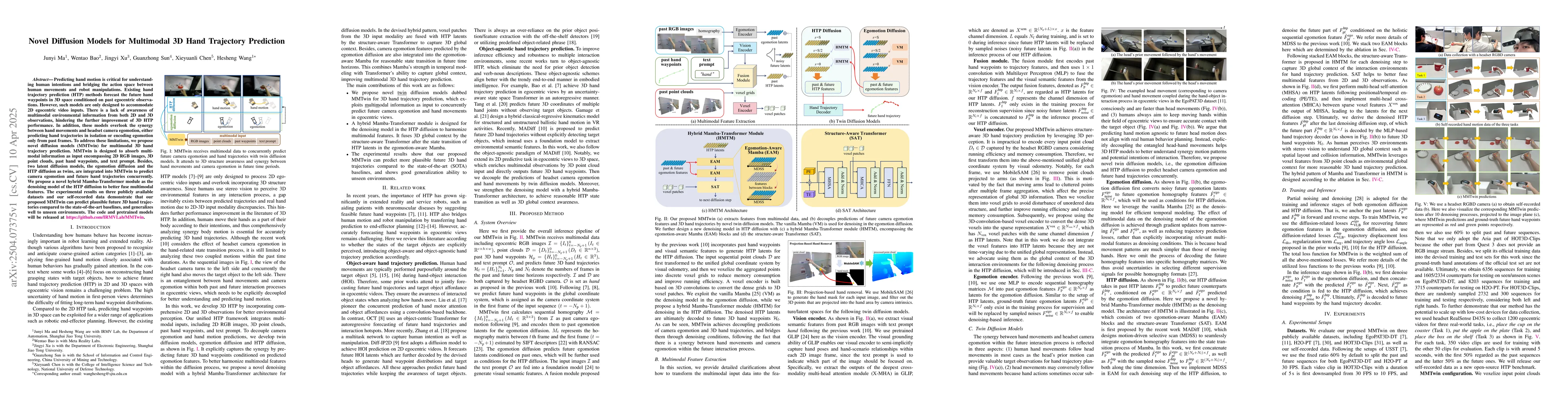 Thumbnail for Novel Diffusion Models for Multimodal 3D Hand Trajectory Prediction