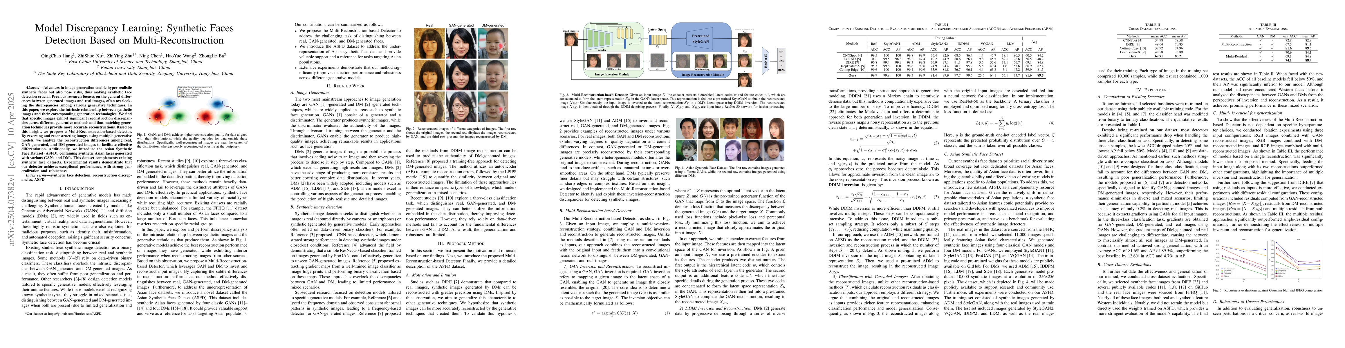 Thumbnail for Model Discrepancy Learning: Synthetic Faces Detection Based on
  Multi-Reconstruction