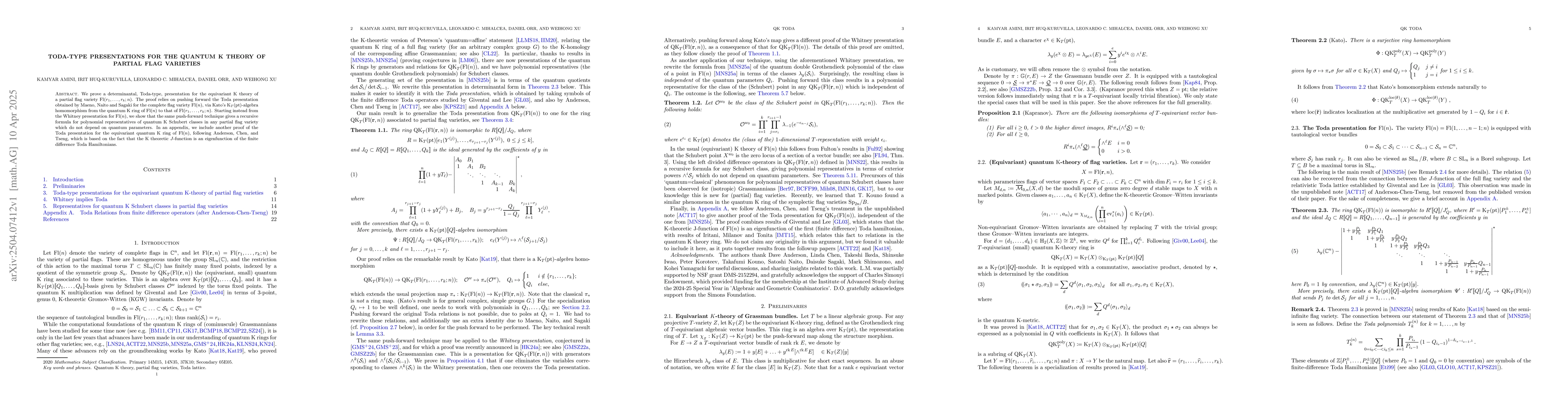 Thumbnail for Toda-type presentations for the quantum K theory of partial flag
  varieties