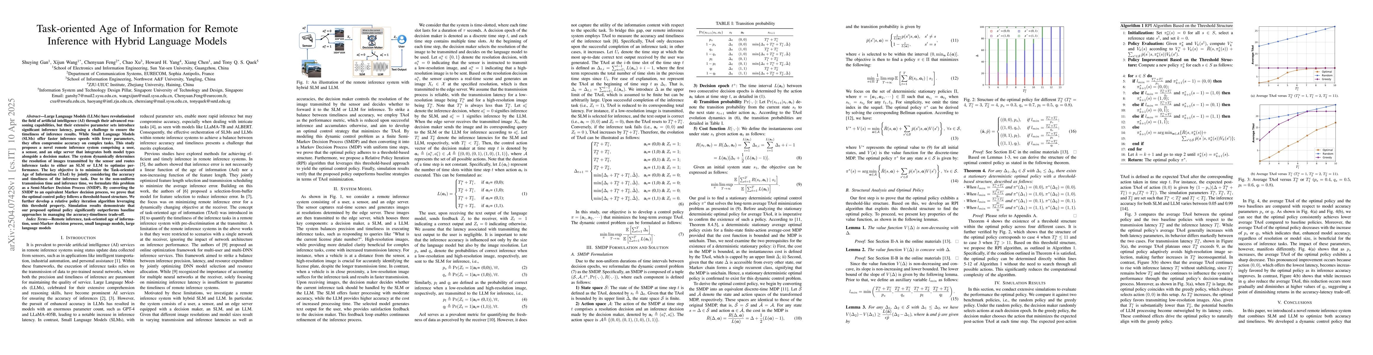 Thumbnail for Task-oriented Age of Information for Remote Inference with Hybrid
  Language Models