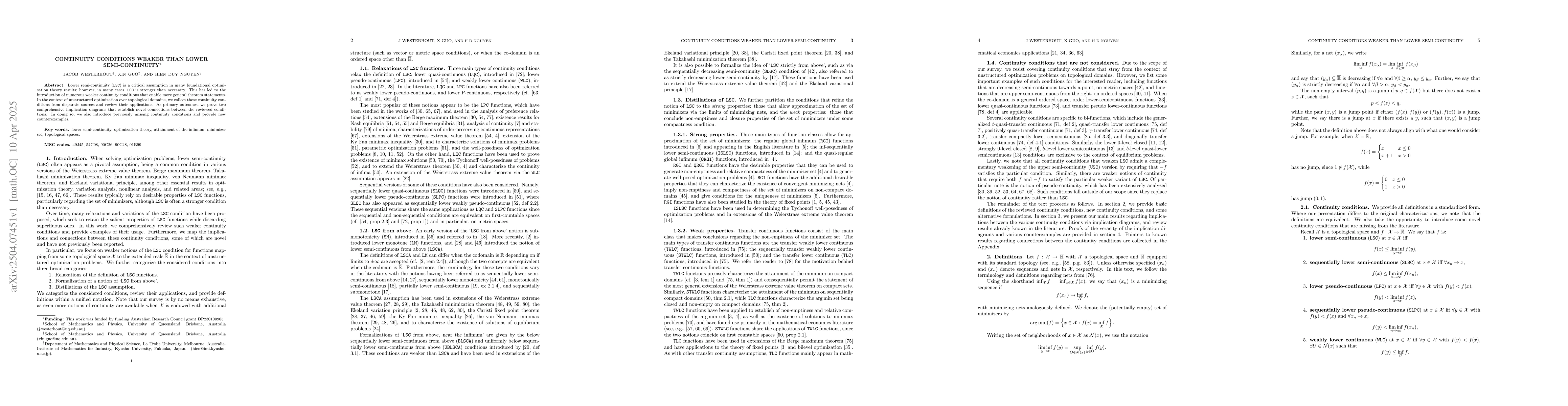 Thumbnail for Continuity conditions weaker than lower semi-continuity