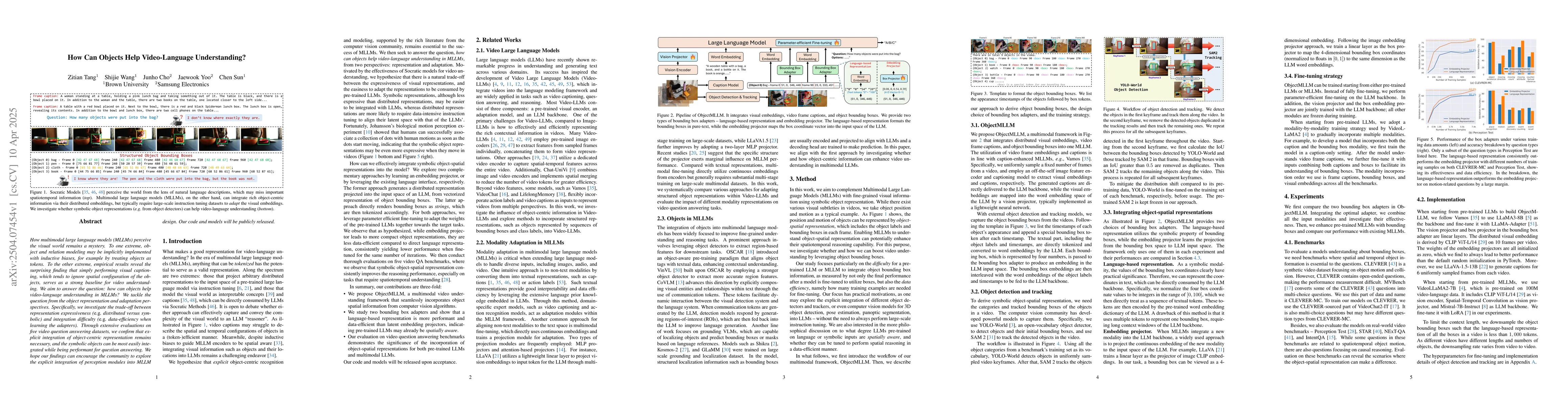 Thumbnail for How Can Objects Help Video-Language Understanding?
