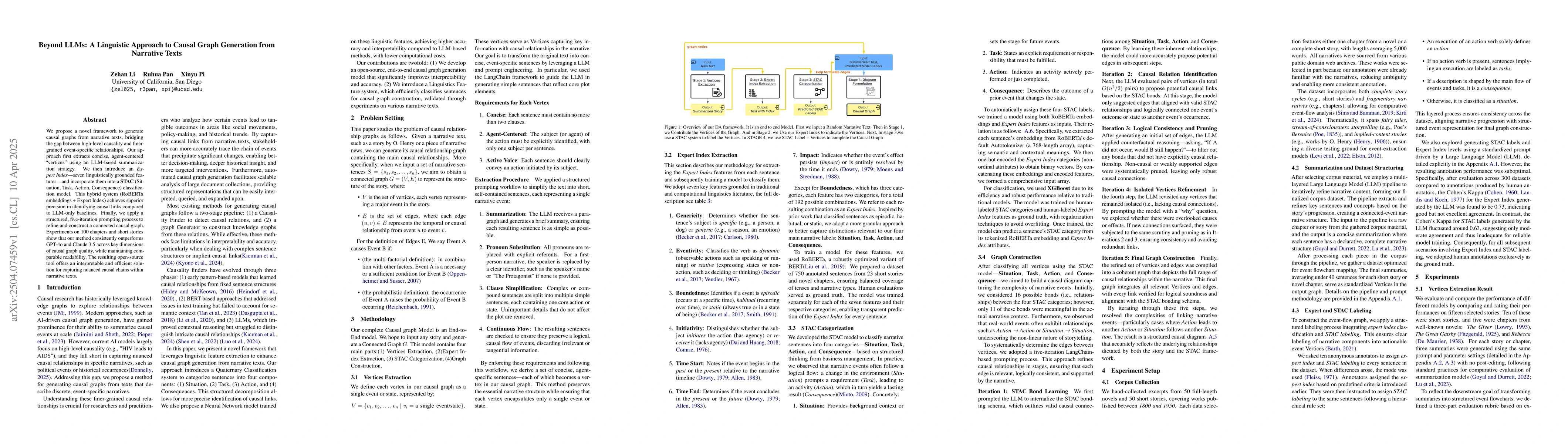 Thumbnail for Beyond LLMs: A Linguistic Approach to Causal Graph Generation from
  Narrative Texts