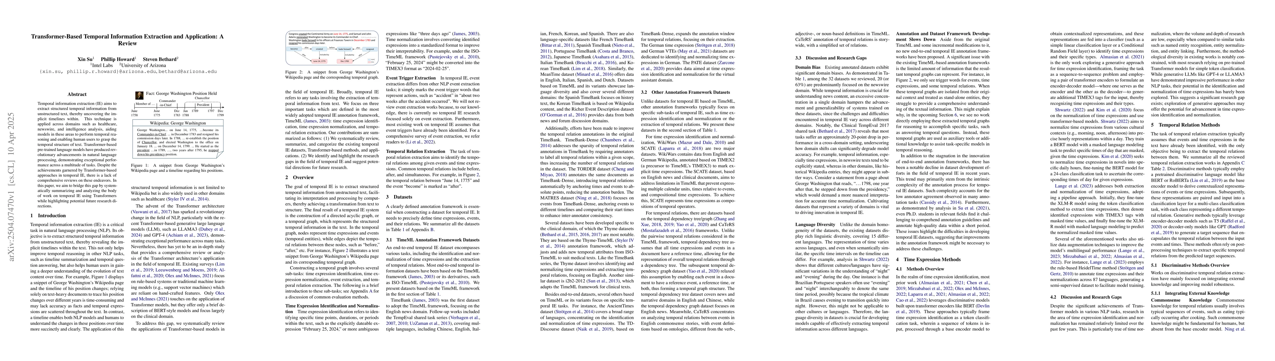 Thumbnail for Transformer-Based Temporal Information Extraction and Application: A
  Review