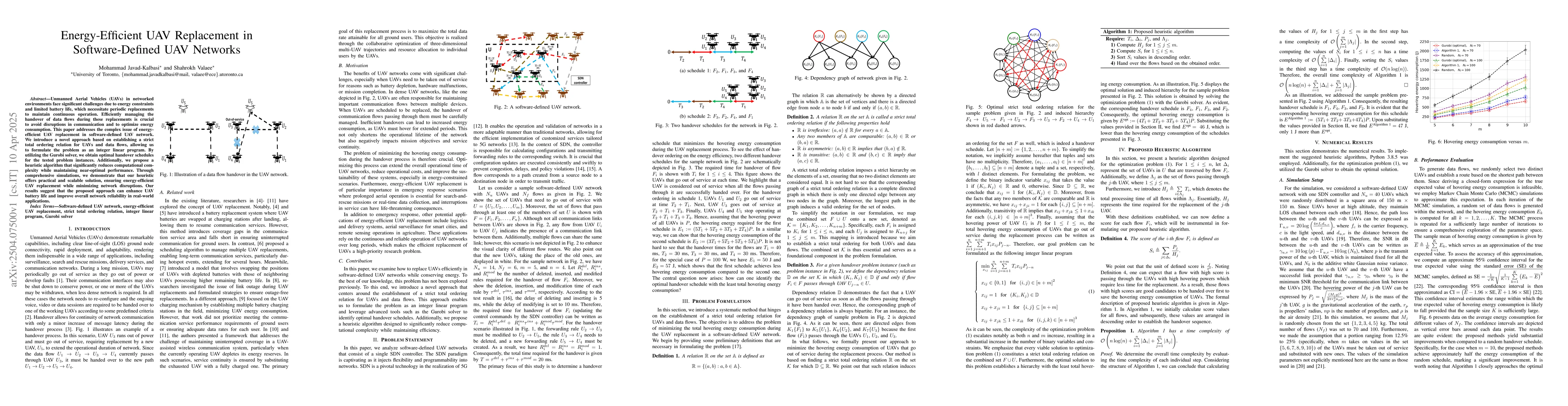 Thumbnail for Energy-Efficient UAV Replacement in Software-Defined UAV Networks