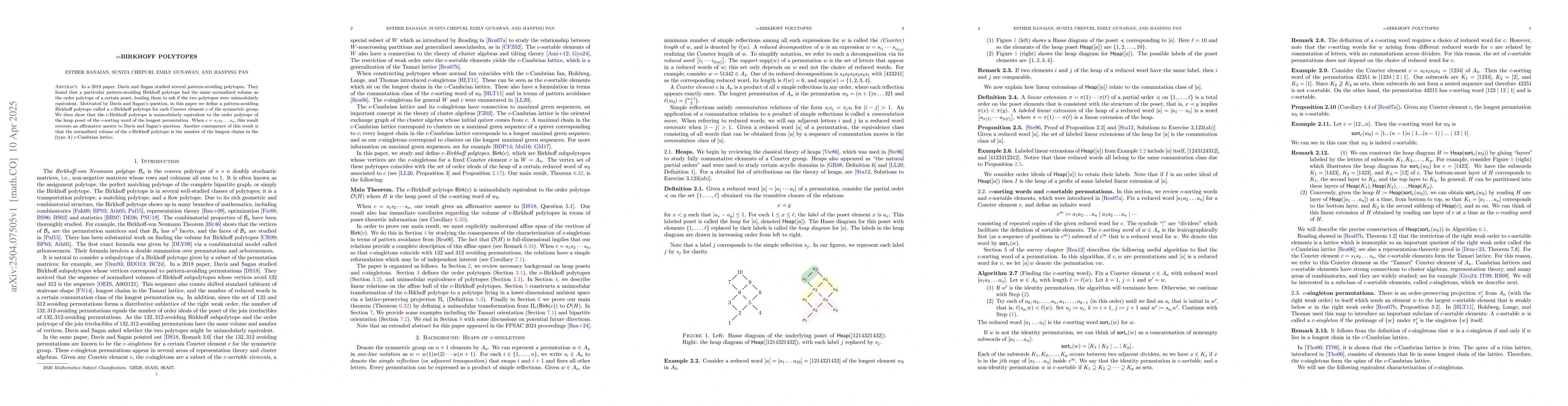 Thumbnail for $c$-Birkhoff polytopes