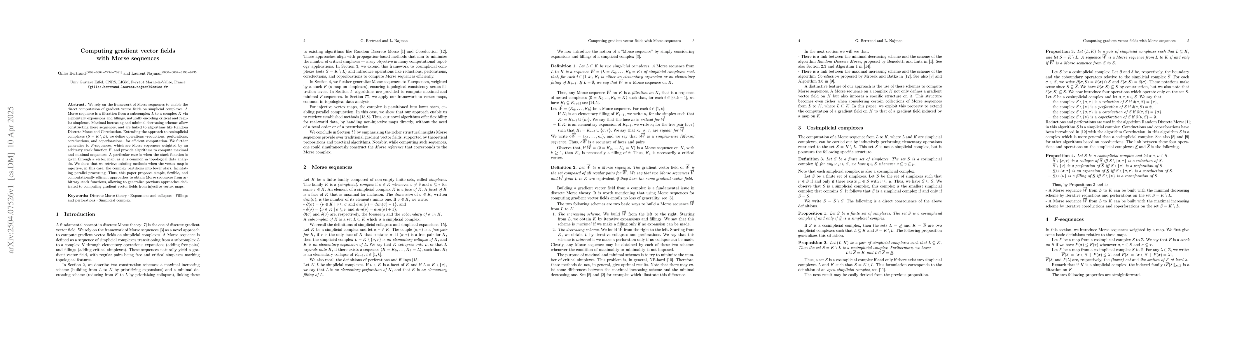 Thumbnail for Computing gradient vector fields with Morse sequences