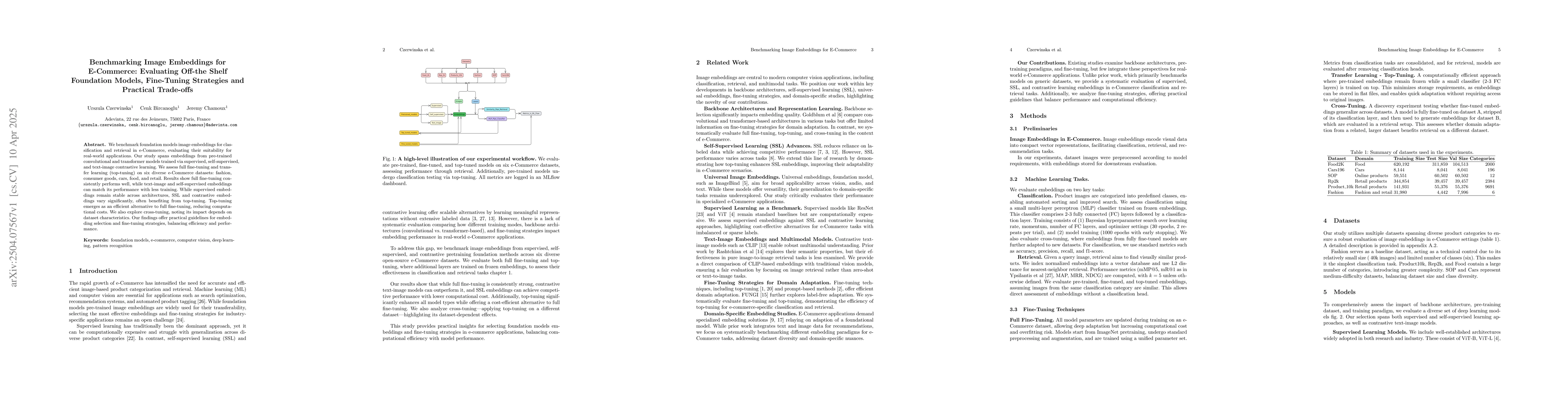 Thumbnail for Benchmarking Image Embeddings for E-Commerce: Evaluating Off-the Shelf
  Foundation Models, Fine-Tuning Strategies and Practical Trade-offs