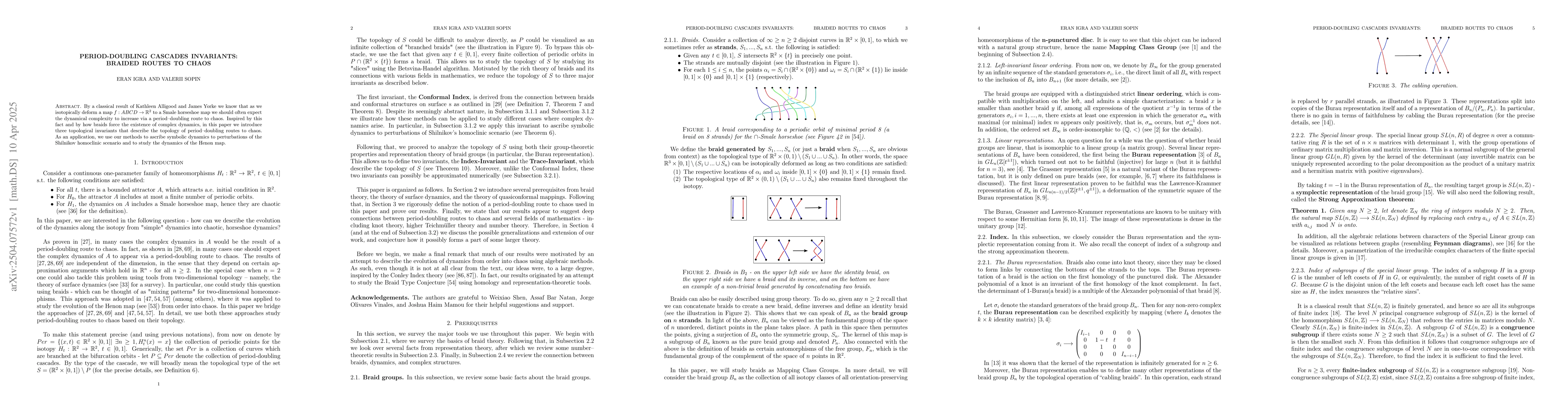 Thumbnail for Period-Doubling Cascades Invariants: Braided Routes To Chaos