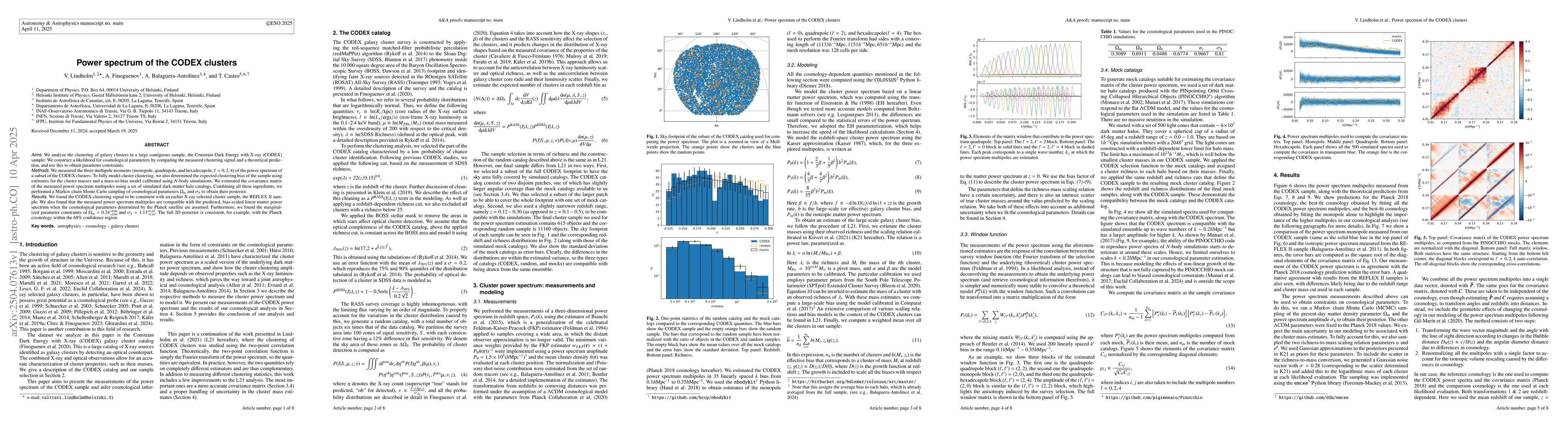 Thumbnail for Power spectrum of the CODEX clusters