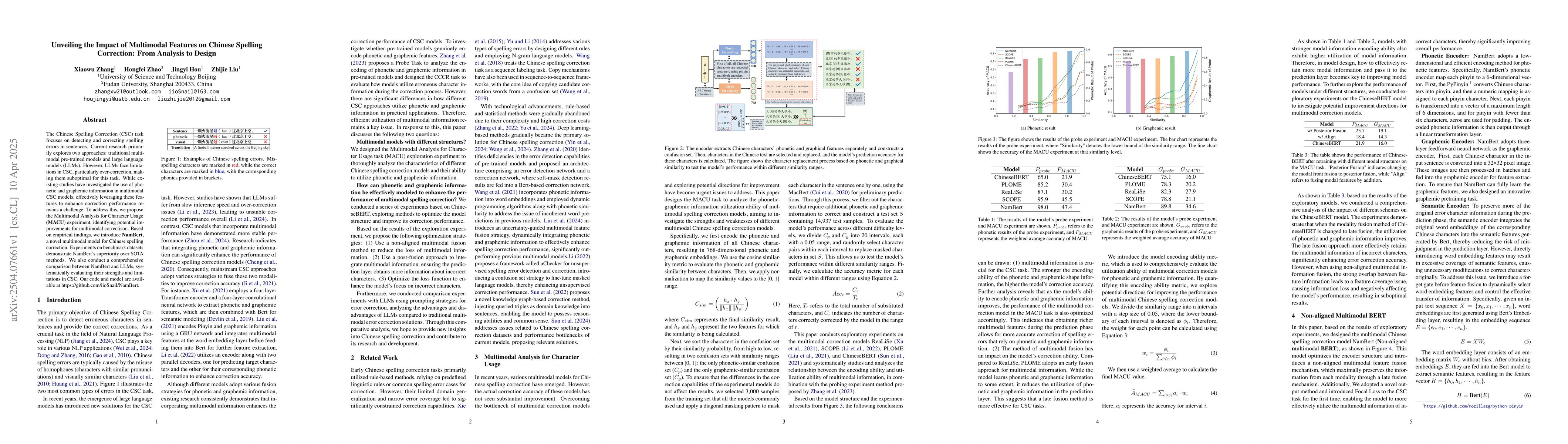 Thumbnail for Unveiling the Impact of Multimodal Features on Chinese Spelling
  Correction: From Analysis to Design